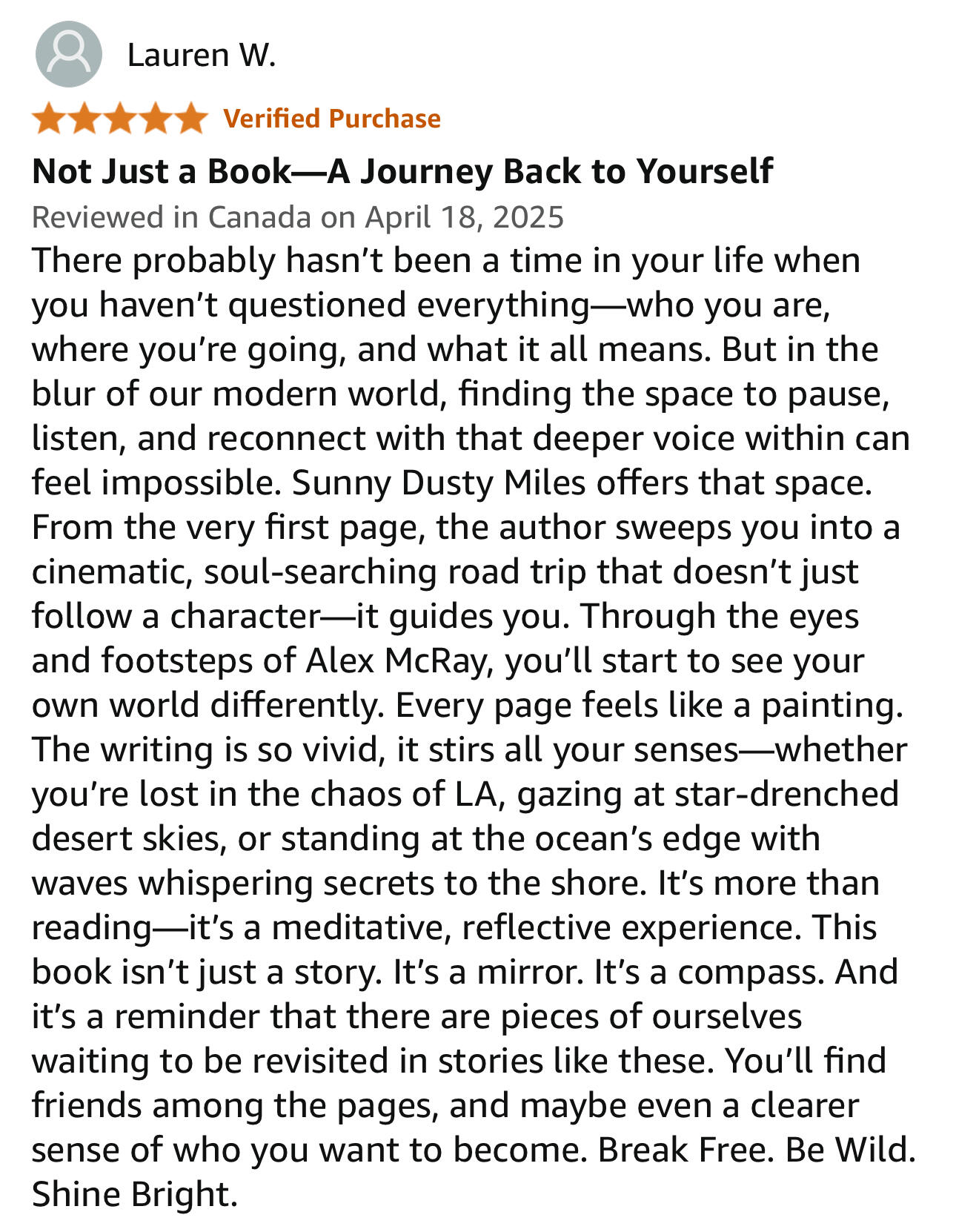 Sunny Dusty Miles review